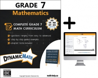 Dynamic Math West Provinces Gr 7 Workbook & Video Bundle