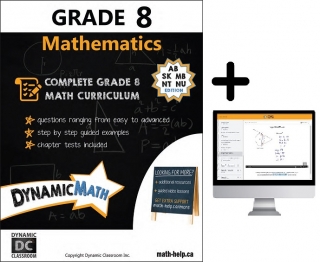 Dynamic Math West Provinces Gr 8 Workbook & Video Bundle