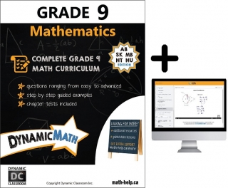 Dynamic Math West Provinces Gr 9 Workbook & Video Bundle