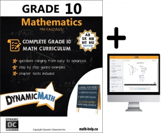 Dynamic Math West Provinces Gr 10 Workbook & Video Bundle