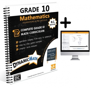 Dynamic Math BC Gr 10 Workbook & Video Bundle