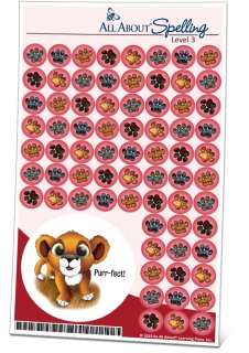 All About Spelling Stickers Perfect Pawprints